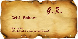 Gehl Róbert névjegykártya